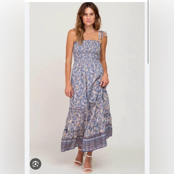 Pink Blush Paisley Maxi Dress - Picture 1 of 4